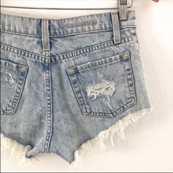 Carmar Tribal Embroidered Distressed Frayed Shorts - Picture 7 of 7